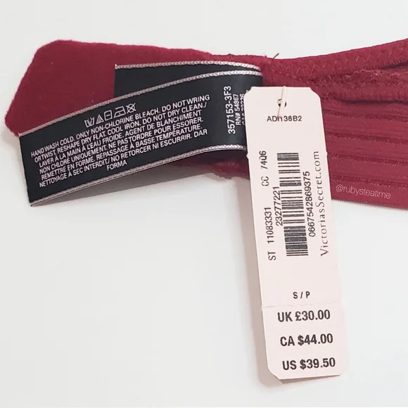 VICTORIA'S SECRET Very Sexy Floral Lace Halter Bralette -Red, Small,New with Tag - Picture 8 of 8